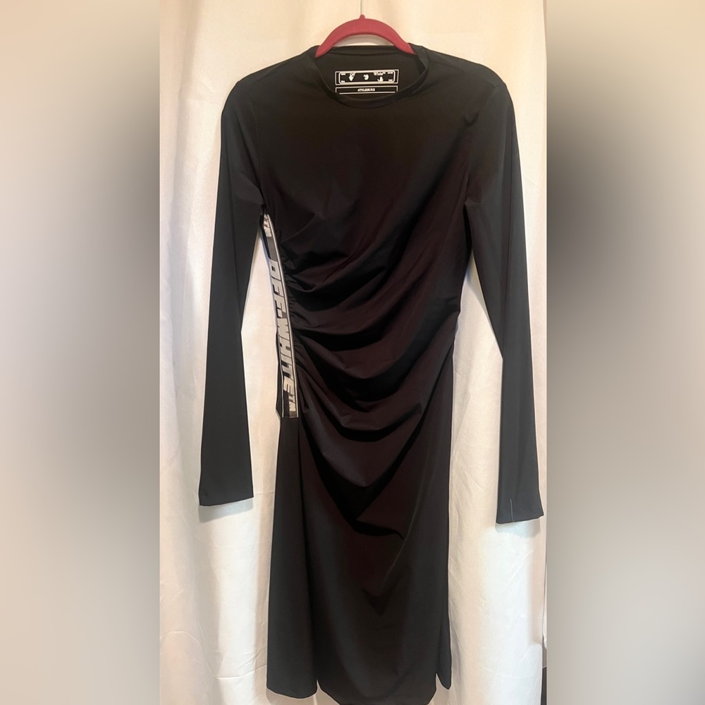 Off-White Mid Length Logo Tape Dress